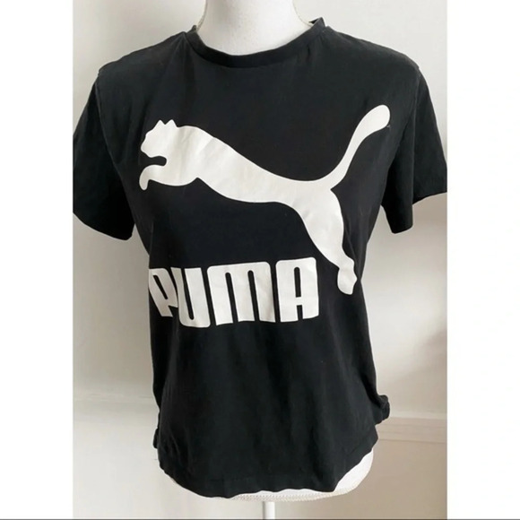 Puma • Black White Tee Shirt - Picture 1 of 4
